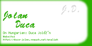 jolan duca business card